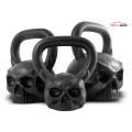 Fundición de hierro personalizado OEM Sculpted Ape cráneo en forma de Kettlebell con la cara